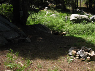 Campsite in Underwood Valley on North side of Mount Reba